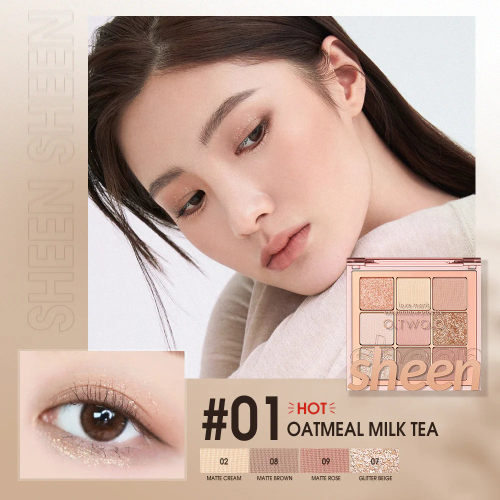 O.TWO.O Sparkle Matte 9 Color Eyeshadow Pallete