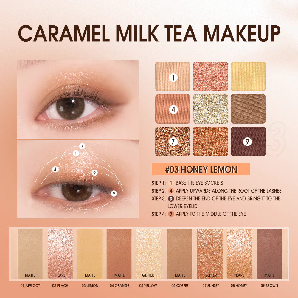 O.TWO.O Sparkle Matte 9 Color Eyeshadow Pallete