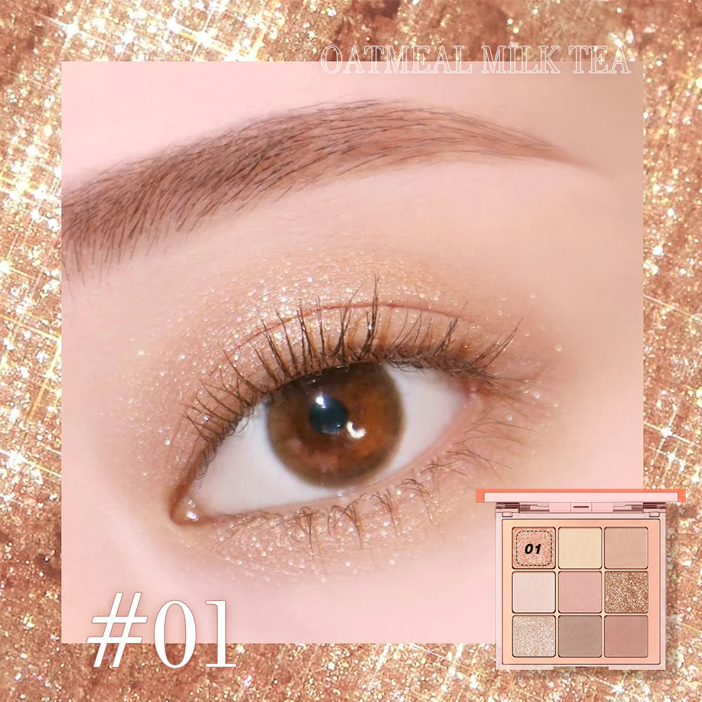 O.TWO.O Sparkle Matte 9 Color Eyeshadow Pallete