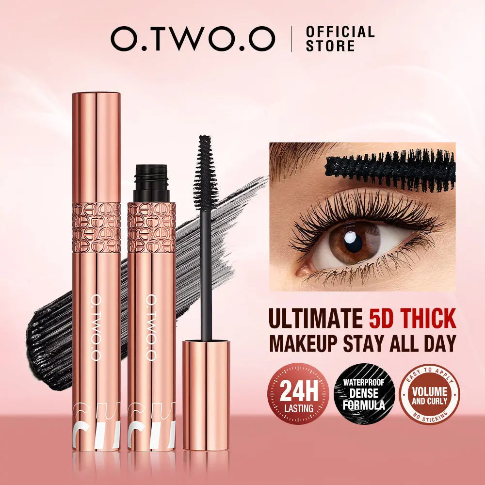 O.TWO.O New Long Thick Waterproof Mascara Black Color - O TWO O Cosmetics Qatar