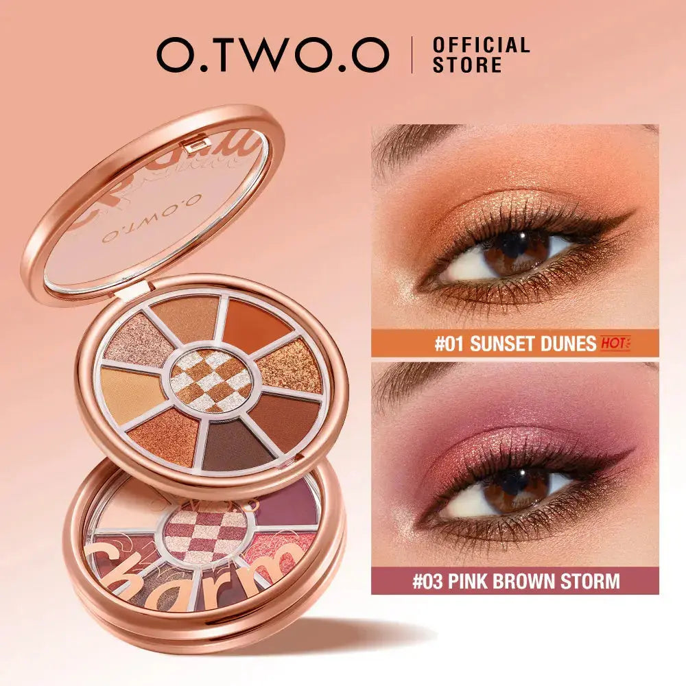 OTWOO Bundle Offer 9 Colour Eyeshadow Pallette Lollipop Matte Lipstick O TWO O