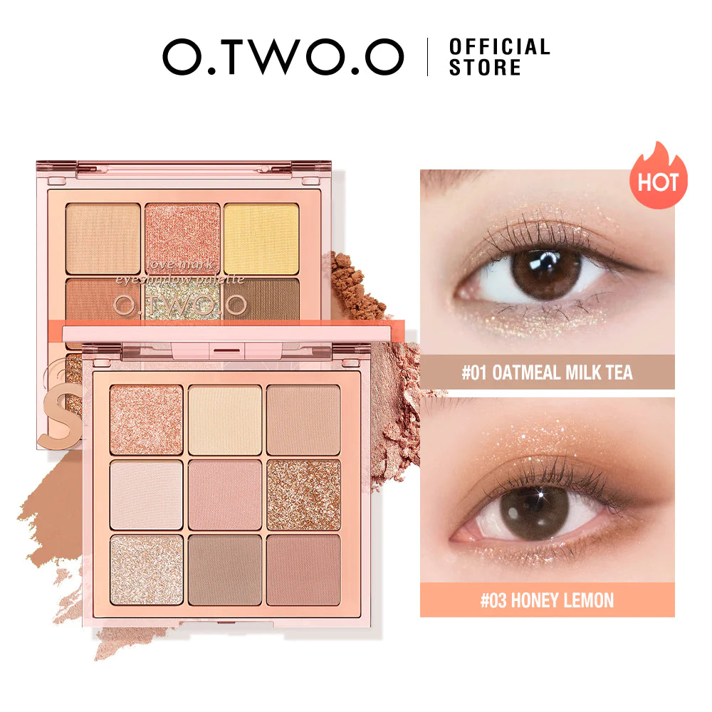 O.TWO.O Sparkle Matte 9 Color Eyeshadow Pallete