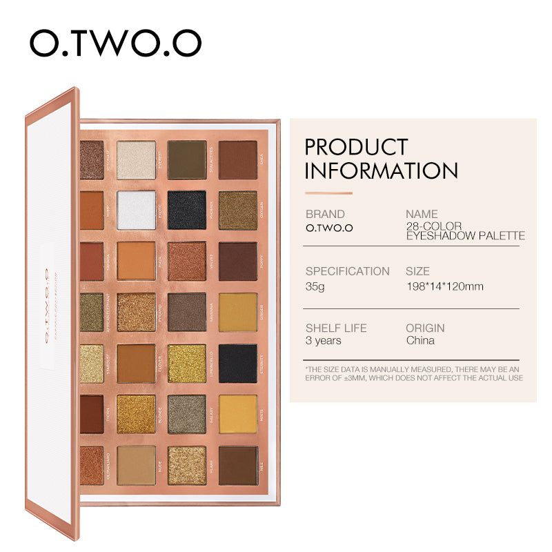 O.TWO.O 28 Colors Eyeshadow Palette