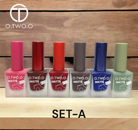 O.TWO.O Matte Nail Polish Pack of 6 - O TWO O