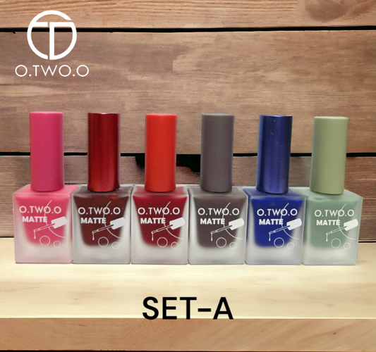 O.TWO.O Matte Nail Polish Pack of 6