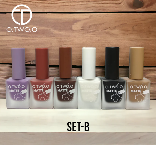 O.TWO.O Matte Nail Polish Pack of 6