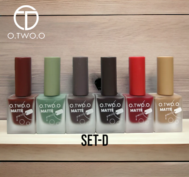 O.TWO.O Matte Nail Polish Pack of 6