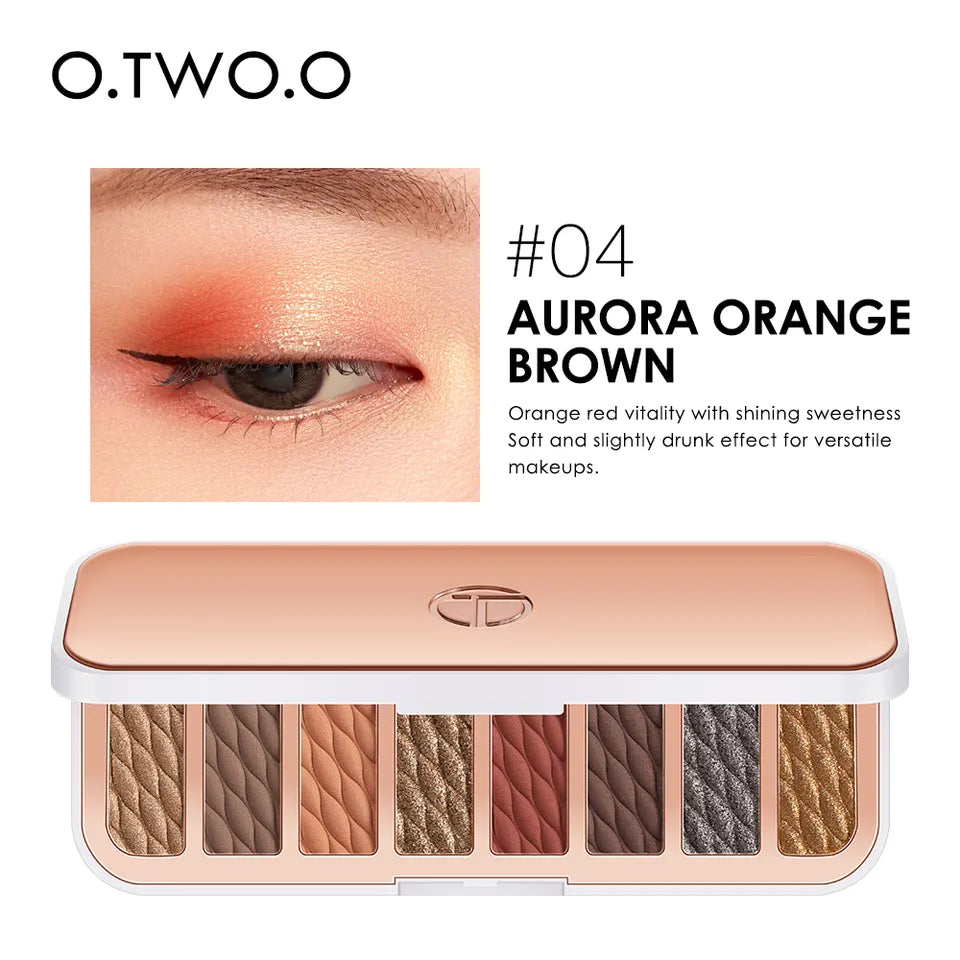 O.TWO.O 8 Colors LUXURY GOLD EYESHADOW PALETTE