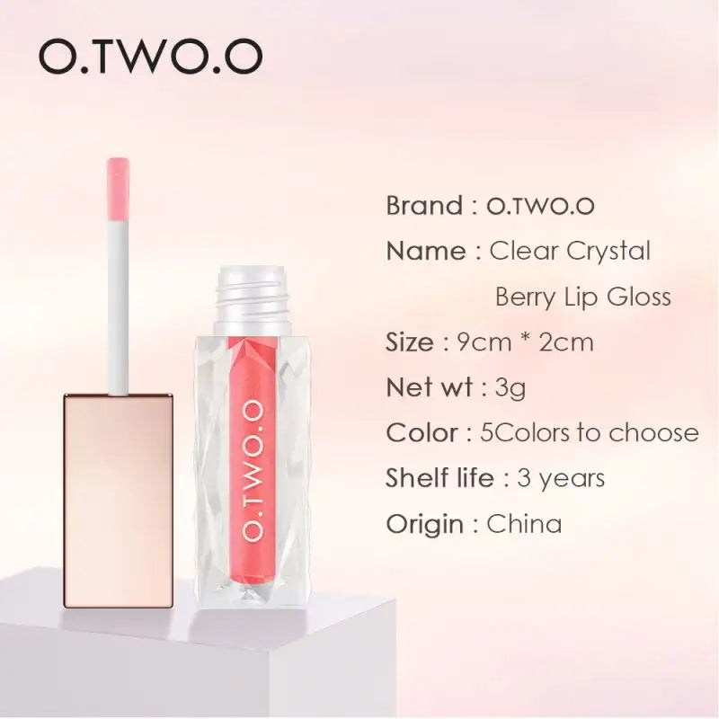 O.TWO.O Clear Crystal berry lip gloss