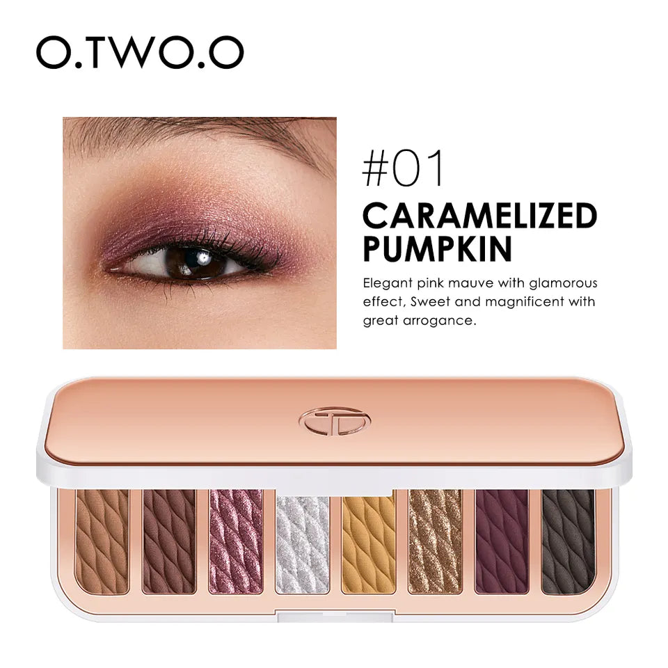 O.TWO.O 8 Colors LUXURY GOLD EYESHADOW PALETTE