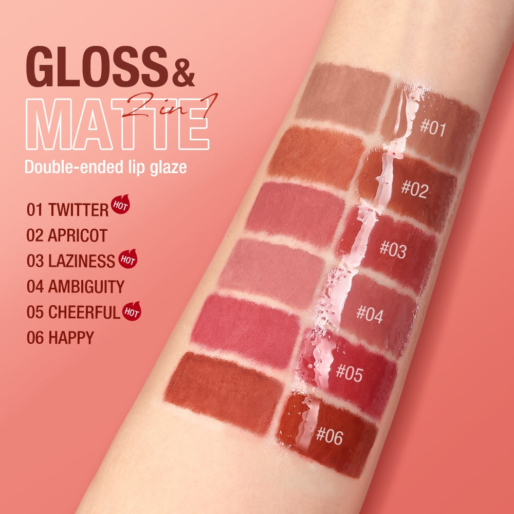 O.TWO.O 2in1 Candy Gloss & Matte Lipstick