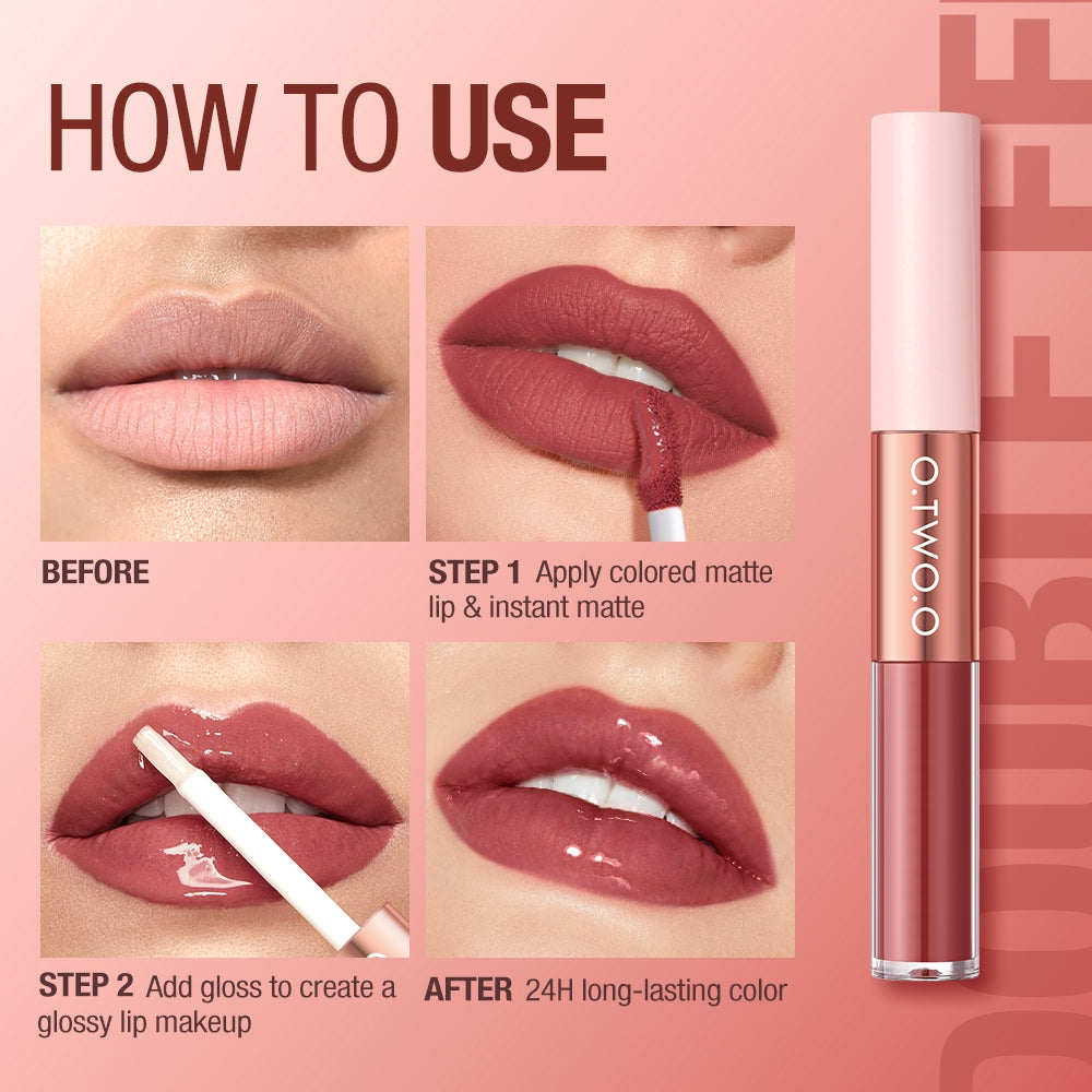 O.TWO.O 2in1 Candy Gloss & Matte Lipstick